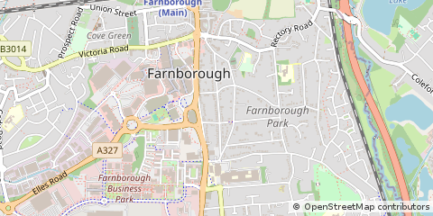 Map of Farnborough, Hampshire