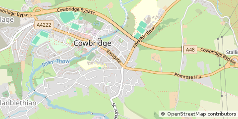Map of Cowbridge, Vale of Glamorgan