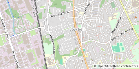 Map of Gateshead
