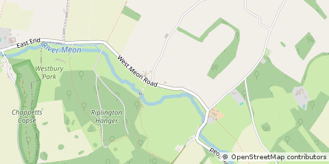 Map of East Meon, Hants