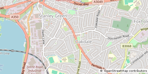 Map of Poole, Dorset