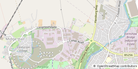 Map of Moss Side Industrial Estate, Leyland