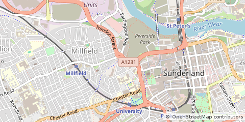 Map of Sunderland