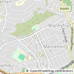 Map of Swansea, West Glamorgan