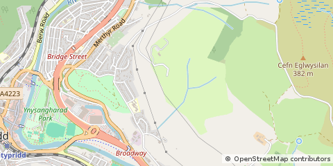 Map of Pontypridd, MID Glamorgan