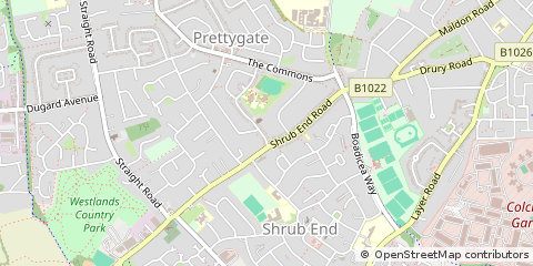 Map of Colchester, Essex