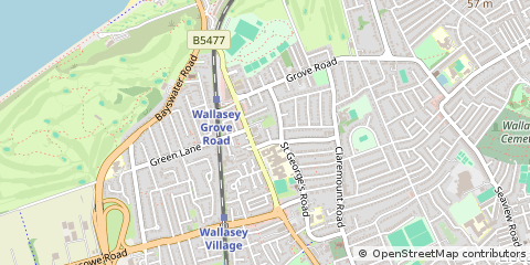Map of Wallasey, Merseyside