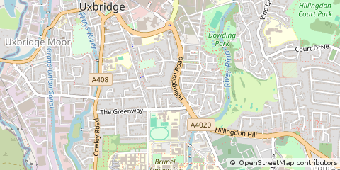 Map of Uxbridge, Middlesex