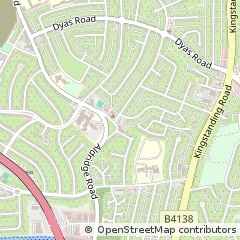 Map of Great Barr, Birmingham