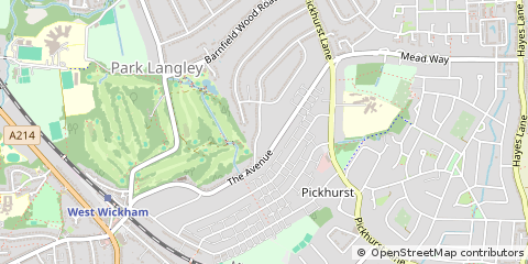Map of West Wickham, Kent
