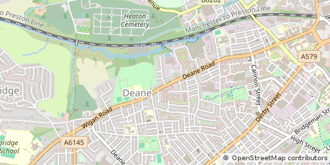 Map of Bolton, Lancashire
