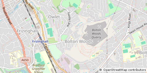 Map of Bradford, West Yorkshire