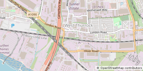 Map of West Thurrock, Essex