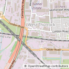 Map of West Thurrock, Essex
