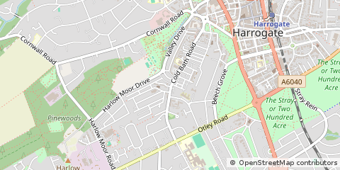 Map of Harrogate, North Yorkshire