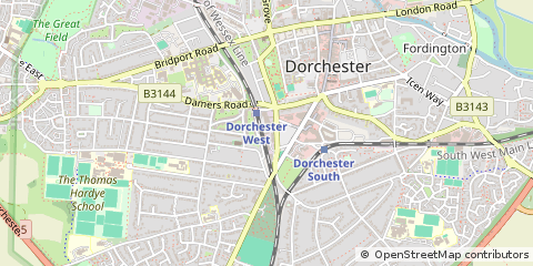 Map of Dorchester, Dorset