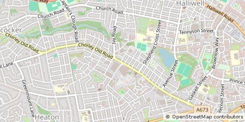 Map of Bolton, Lancashire