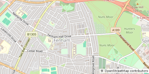 Map of Newcastle Upon Tyne, Tyne and Wear