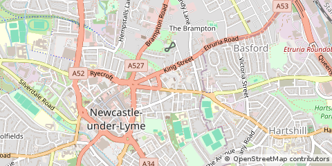 Map of Newcastle Under Lyme