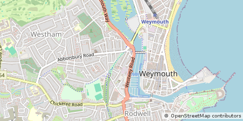 Map of Weymouth, Dorset