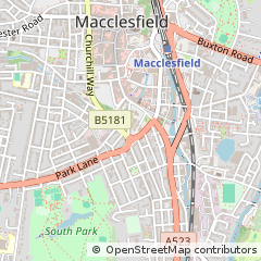 Map of Macclesfield, Cheshire