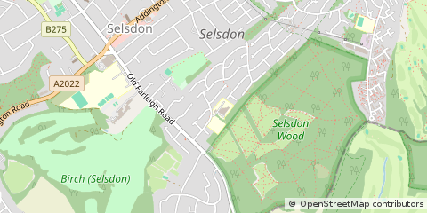 Map of Selsdon, Surrey