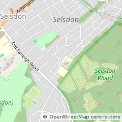 Map of Selsdon, Surrey