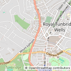 Map of Tunbridge Wells, Kent