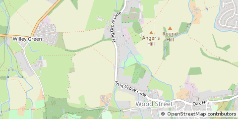 Map of Guildford, Surrey