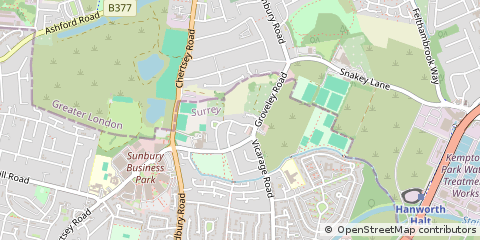 Map of Sunbury-on-Thames