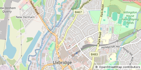 Map of Uxbridge, Middlesex