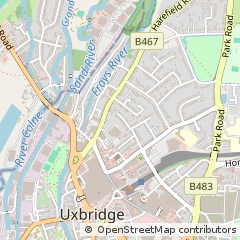 Map of Uxbridge, Middlesex