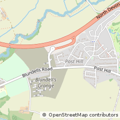 Map of Tiverton, Devon