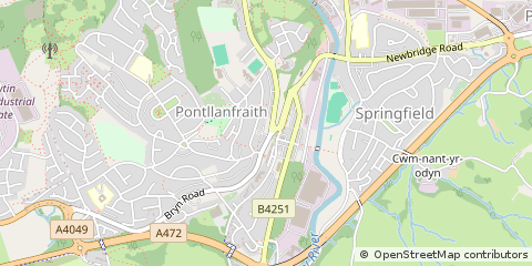Map of Blackwood, Caerphilly