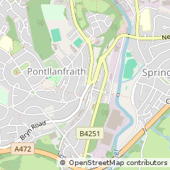 Map of Blackwood, Caerphilly