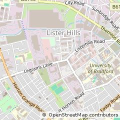 Map of Bradford, West Yorkshire