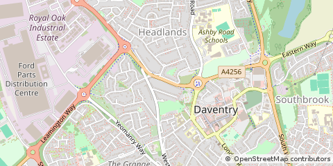 Map of Daventry, Northants