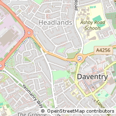 Map of Daventry, Northants