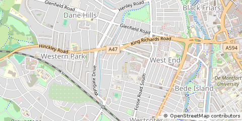 Map of Leicester