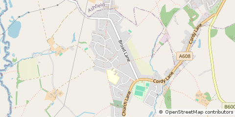 Map of Brinsley, Nottingham