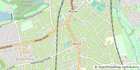 Map of Sutton Coldfield, West Midlands