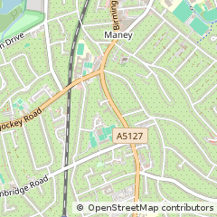 Map of Sutton Coldfield, West Midlands