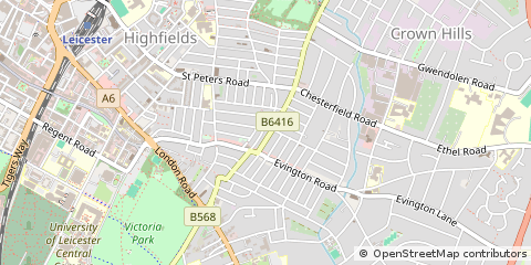 Map of Leicester