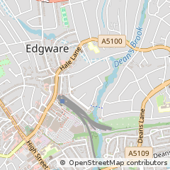 Map of Edgware, Middlesex