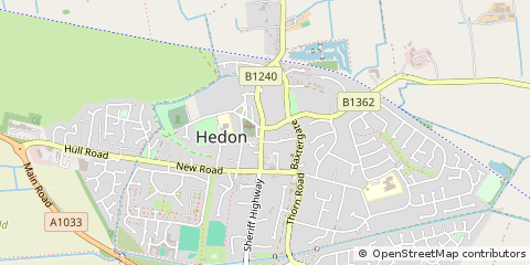 Map of Hedon, East Yorkshire