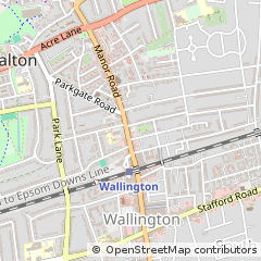 Map of Wallington, Surrey