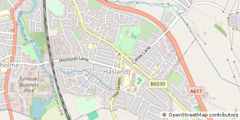 Map of Chesterfield, Derbyshire
