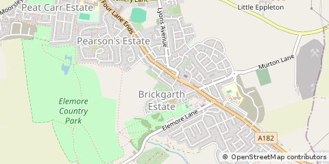Map of Houghton LE Spring