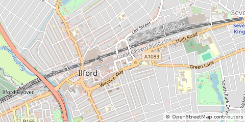 Map of Ilford, Essex