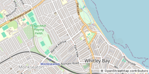 Map of Whitley BAY, Tyne and Wear